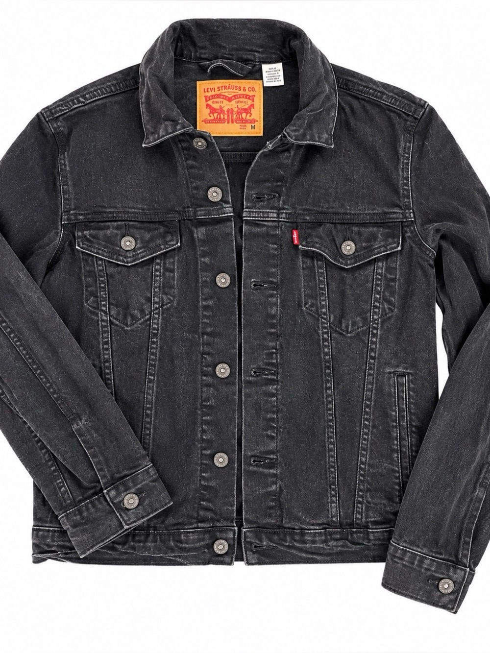 Levi's Black Washed Denim Jacket - Men's Trucker Style